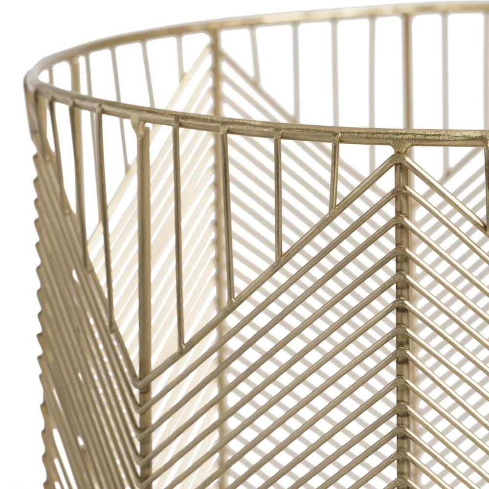 World Market Reese Gold Wire Geometric Basket - Image 2