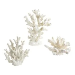 World Market White Resin Coral Decor