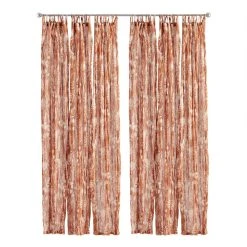 World Market Botanical Cotton Crinkle Voile Tie Top Curtains Set Of 2
