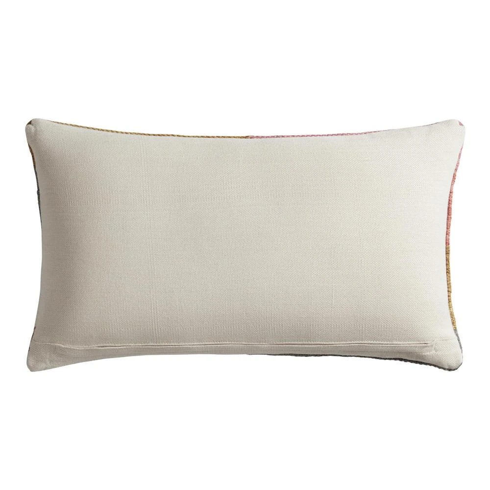World Market Multicolor Geo Stars Indoor Outdoor Lumbar Pillow - Image 3