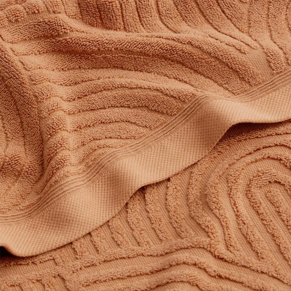 World Market Hazel Brown Sculpted Arches Bath Towel - Image 3