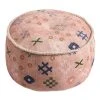 World Market Blush Abstract Symbols Pouf