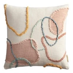 World Market Embroidered Contoured Loop Throw Pillow
