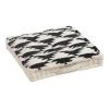 World Market Black and White Dhurrie Weave Floor Cushion