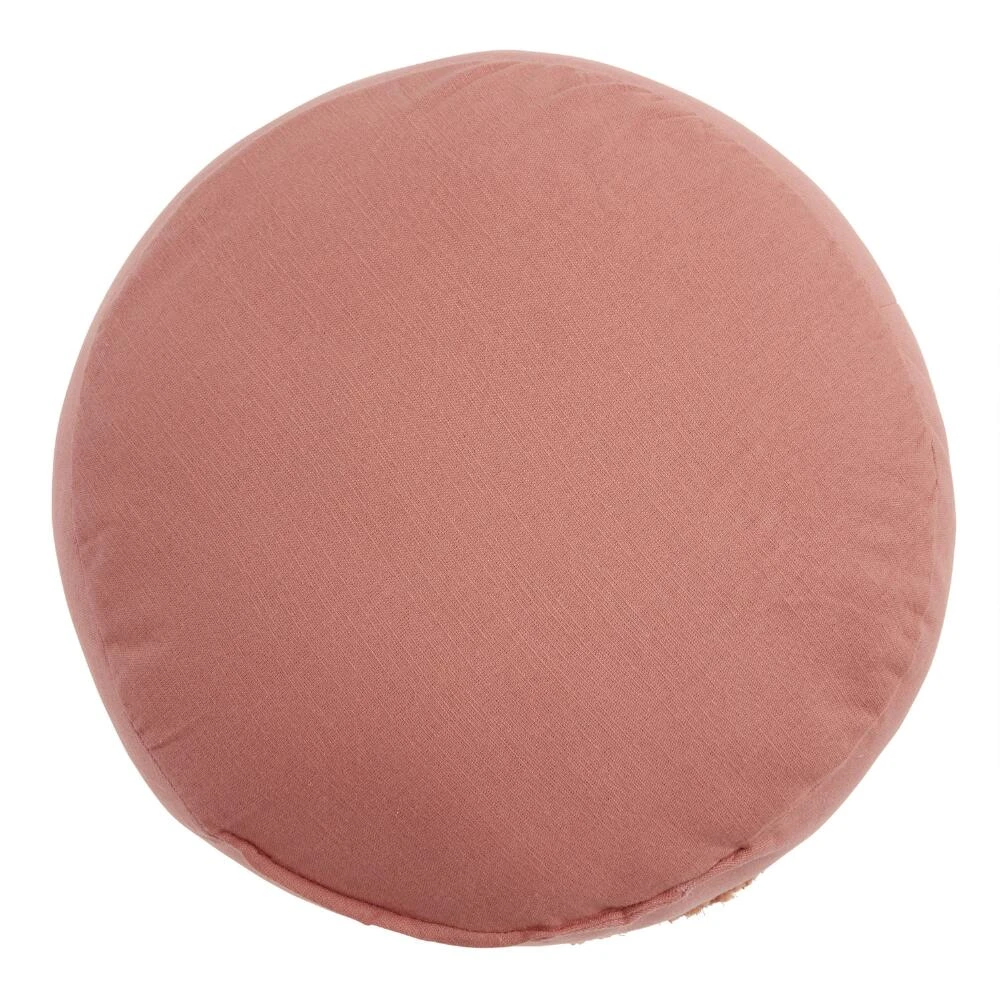 World Market Round Yellow And Orange Concentric Throw Pillow - Image 3