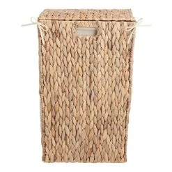 World Market Willa Natural Hyacinth Laundry Hamper With Lid