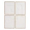 World Market White Rice Paper Geo Framed Wall Art 4 Piece