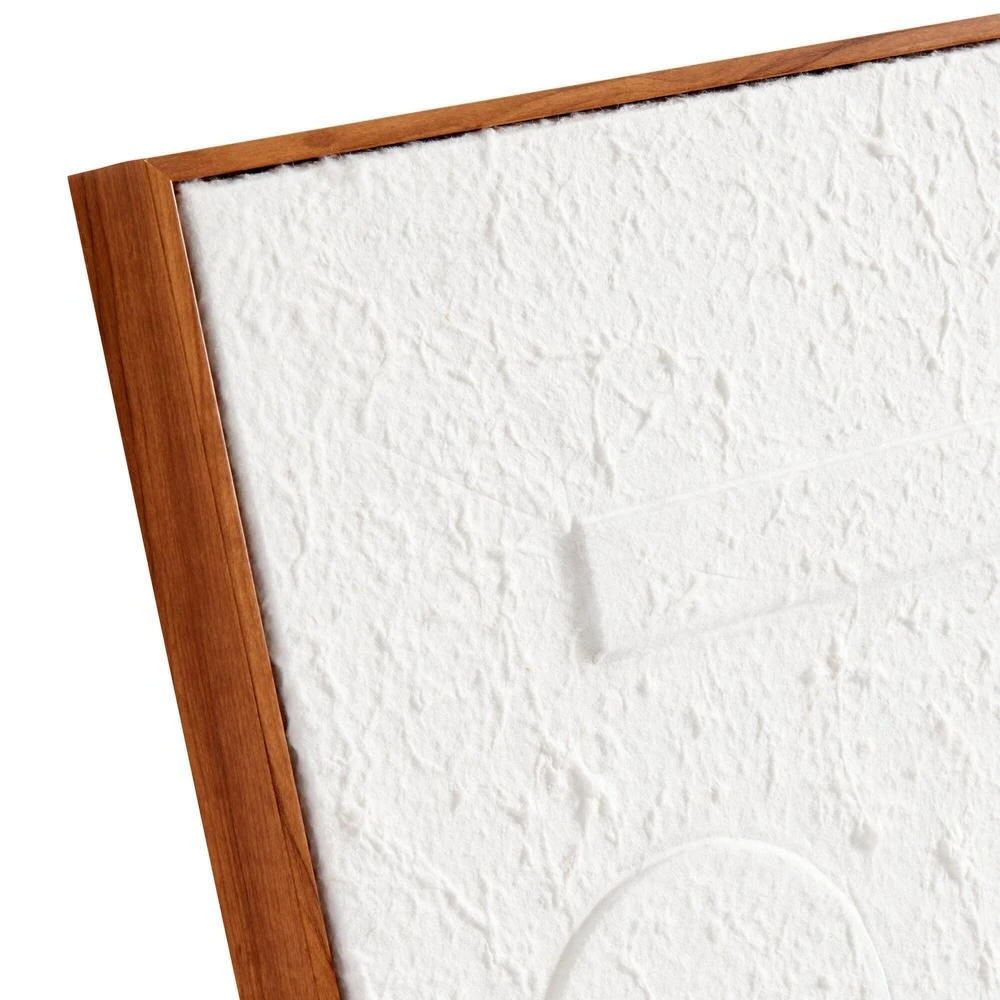 World Market White Rice Paper Geo Framed Wall Art 4 Piece - Image 3