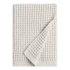 World Market Light Gray Waffle Weave Cotton Bath Towel