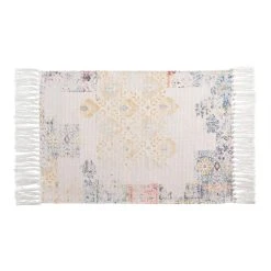 World Market Mason Patchwork Printed Tassel Bath Mat