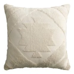 World Market Ivory Geometric Medallion Indoor Outdoor Throw Pillow