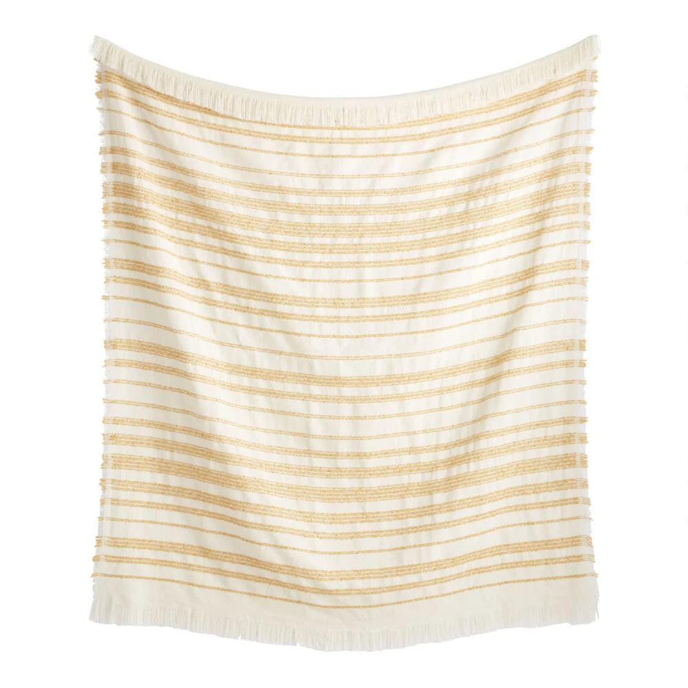 World Market Chenille Stripe Throw Blanket - Image 4
