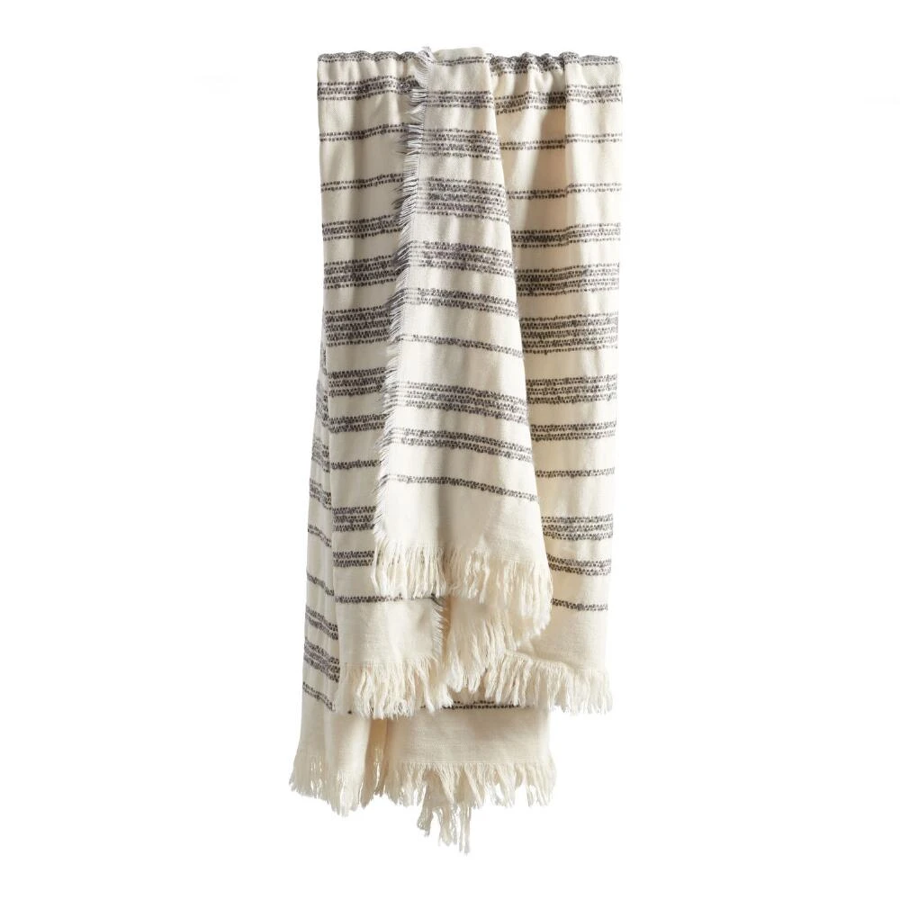 World Market Chenille Stripe Throw Blanket - Image 6