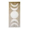 World Market White And Natural Moon Phase Bamboo Beaded Curtain
