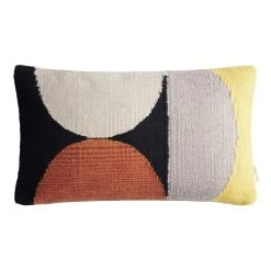 World Market Woven Circles Indoor Outdoor Lumbar Pillow