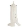 World Market White Indian Cotton Gauze Canopy With Pom Poms