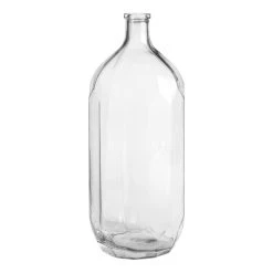 World Market Tall Clear Glass Faceted Jug Vase