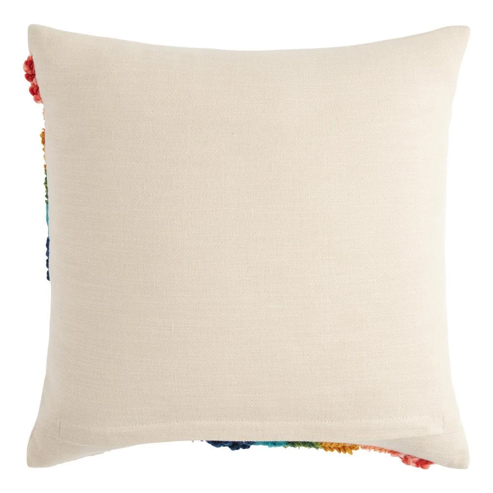 World Market Tufted Rainbow Cotton Throw Pillow - Image 3