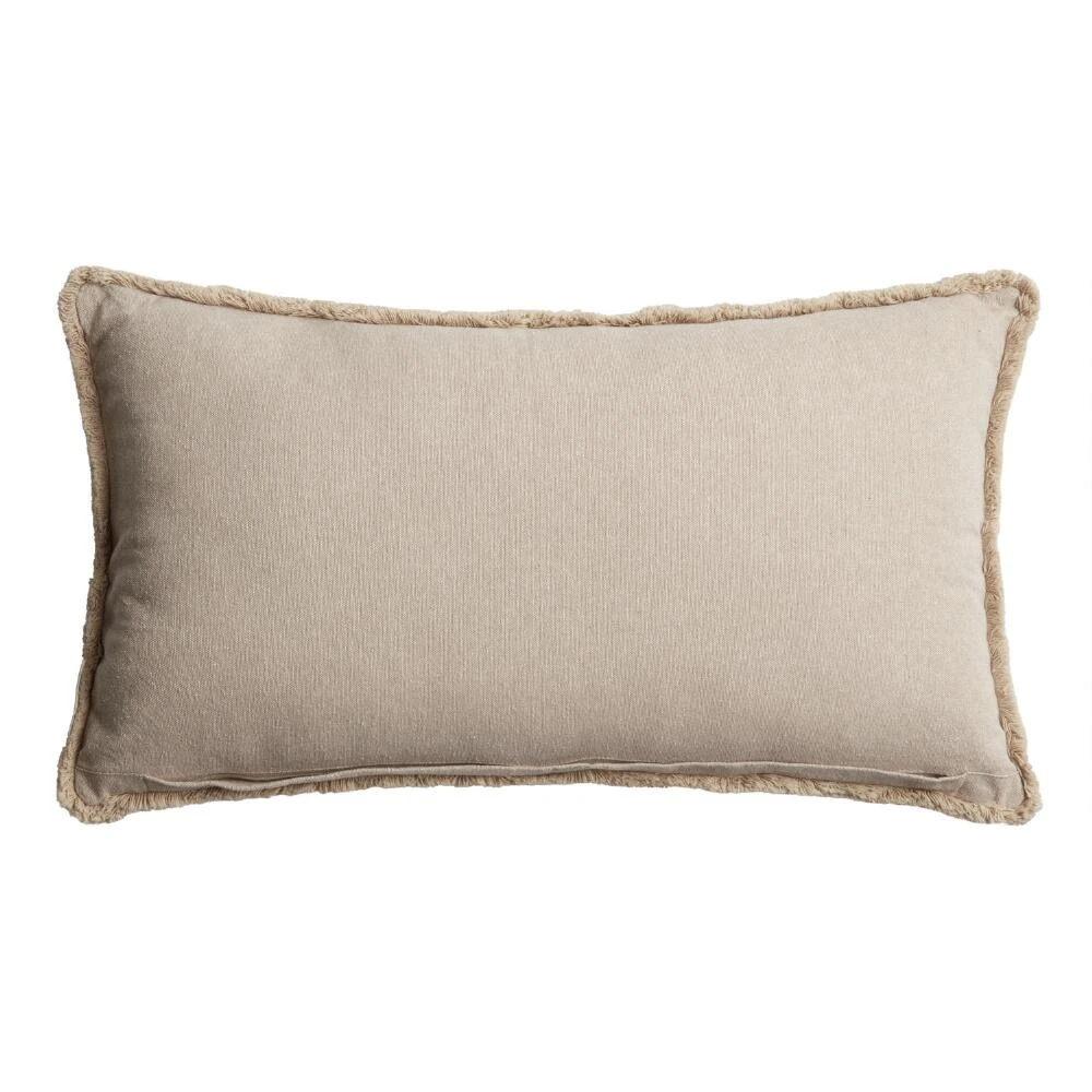 World Market Bright Gold Velvet Floral Lumbar Pillow - Image 2