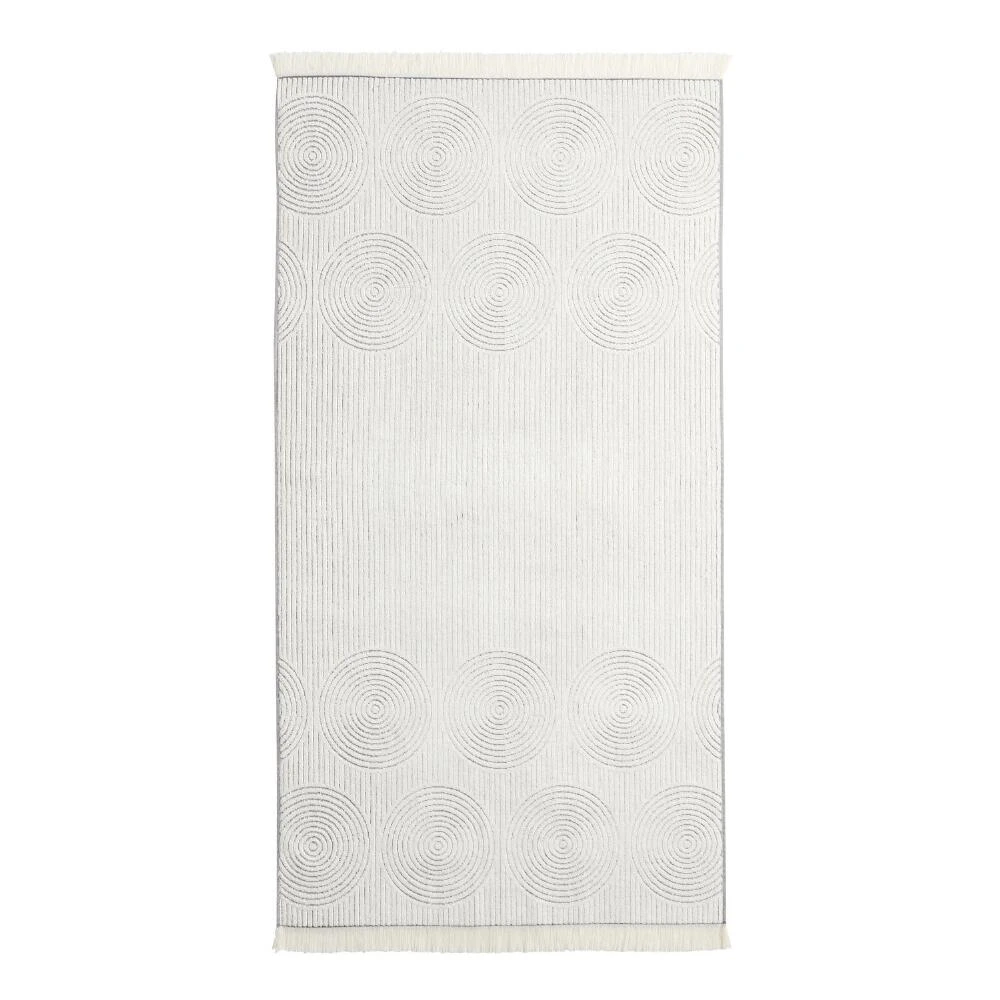 World Market Morgan Gray And Off White Sculpted Spiral Bath Towel - Image 2