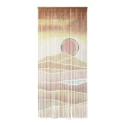 World Market Warm Sunset Bamboo Beaded Curtain
