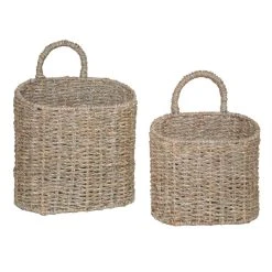 World Market Trista Natural Seagrass Hanging Wall Basket