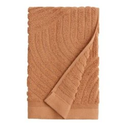 World Market Hazel Brown Sculpted Arches Hand Towel