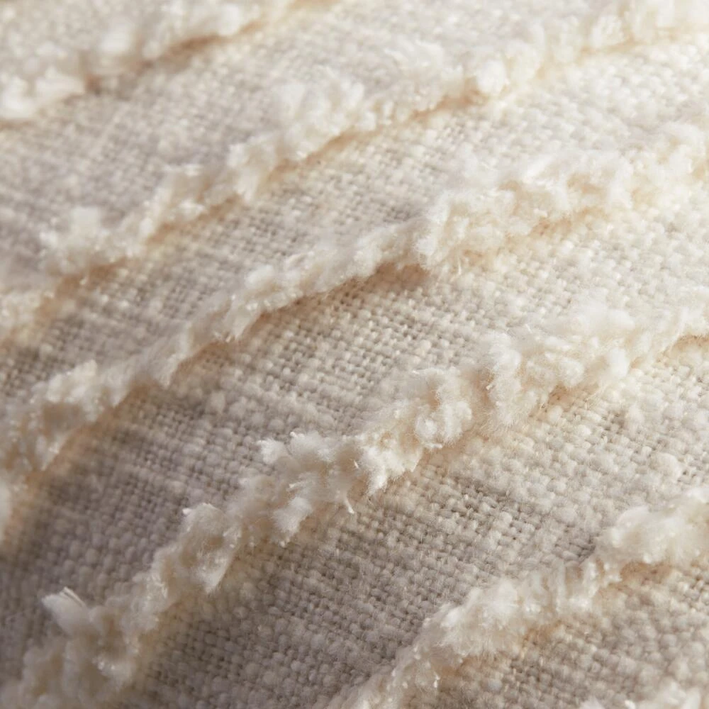 World Market Ivory Embroidered Tufted Arch Throw Pillow - Image 4