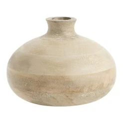 World Market CRAFT Medium Whitewash Mango Wood Vase