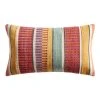 World Market Multicolor Variegated Stripe Indoor Outdoor Lumbar Pillow