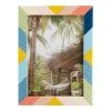 World Market Wood Rainbow Lacquer Chevron Frame