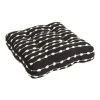 World Market Black and Ivory Dot Indoor Outdoor Floor Cushion