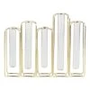 World Market Brass and Clear Glass Test Tube Vases