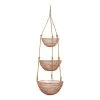 World Market Copper And Jute Rope 3 Tier Hanging Basket