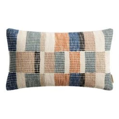 World Market Multicolor Abstract Checkered Lumbar Pillow