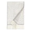 World Market Morgan Gray And Off White Sculpted Spiral Hand Towel