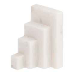 World Market White Marble Stacked Bookends