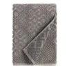 World Market Nova Charcoal Gray Sculpted Geo Bath Towel