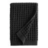 World Market Black Waffle Weave Cotton Hand Towel