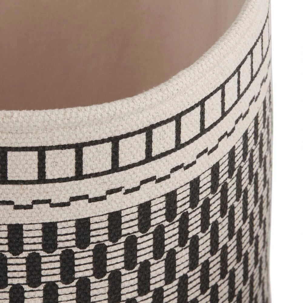 World Market Black and Natural Cotton Marlow Basket - Image 3