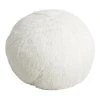 World Market Round White Snowball Throw Pillow