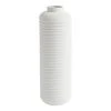 World Market White Metal Textured Ribbed Floor Vase