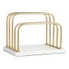 World Market Maxwell Marble And Gold Metal Letter Holder
