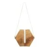 World Market Modern Wood Hexagon Hanging Test Tube Vase