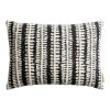 World Market Black And Ivory Leaf Stripe Lumbar Pillow