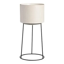 World Market Amelia Ivory Ceramic Planter With Metal Stand