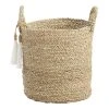 World Market Delilah Seagrass Tote Basket With Tassels