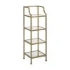 World Market Milayan Metal And Glass Bathroom Etagere Shelf