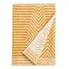 World Market Allura Mustard And White Sculpted Geo Bath Towel