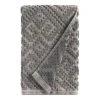 World Market Nova Charcoal Gray Sculpted Geo Hand Towel